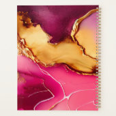 Elegant gepersonaliseerd Planner roze en goudmarme (Achterkant)