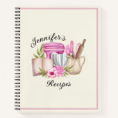 Elegant gepersonaliseerd recept Notitieboek (Voorkant)