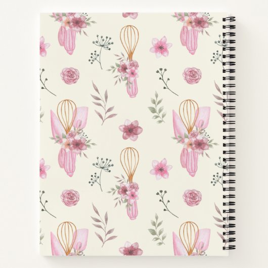 Elegant gepersonaliseerd recept Notitieboek (Achterkant)