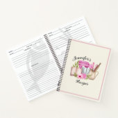 Elegant gepersonaliseerd recept Notitieboek (Binnen)