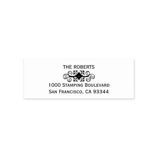 Elegant gepersonaliseerd retour naam adres zelfinktende stempel (Design)