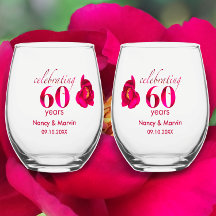 Elegant Gepersonaliseerd Roos 60ste Jubileum Gift