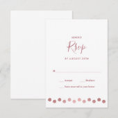Elegant gepersonaliseerd Roos Gold Dog Pet Wedding RSVP Kaartje (Voorkant / Achterkant)