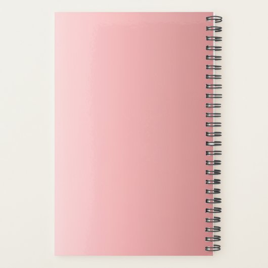 Elegant gepersonaliseerd Roos Gold Monogram Modern Planner (Achterkant)