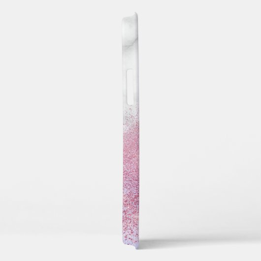 Elegant gepersonaliseerd roos goud glitter marmer Case-Mate iPhone case (Achterkant / Rechts)