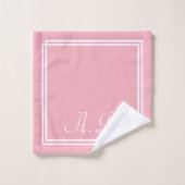 Elegant gepersonaliseerd roze bad handdoek (Wasdoekje)