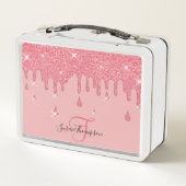Elegant gepersonaliseerd roze glitter-effect Spark (Achterkant)