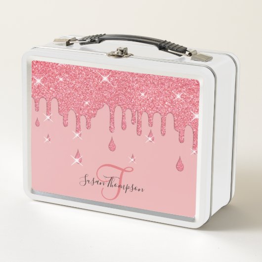 Elegant gepersonaliseerd roze glitter-effect Spark (Voorkant)