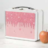 Elegant gepersonaliseerd roze glitter-effect Spark (In situ)