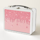 Elegant gepersonaliseerd roze glitter-effect Spark (Voorkant)