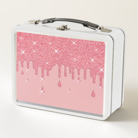 Elegant gepersonaliseerd roze glitter-effect Spark (Voorkant)