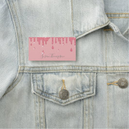 Elegant gepersonaliseerd roze glitter-effect Spark Naamplaatje