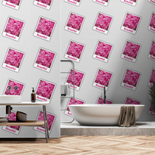 Elegant gepersonaliseerd roze Hydrangea bloemenpat Behang