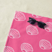 Elegant gepersonaliseerd roze strandlaken (In situ)