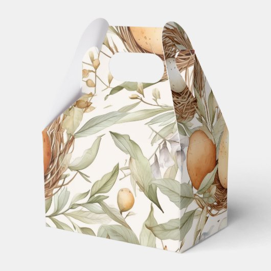 Elegant gepersonaliseerd rustiek Pasen Bedankdoosjes (Achterkant)