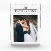 Elegant gepersonaliseerd trouwfotoblok fotoblokken (Voorkant)