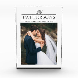 Elegant gepersonaliseerd trouwfotoblok fotoblokken