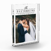 Elegant gepersonaliseerd trouwfotoblok fotoblokken (Links)