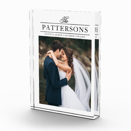 Elegant gepersonaliseerd trouwfotoblok fotoblokken (Rechts)