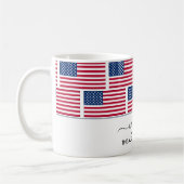Elegant gepersonaliseerd USA AMERICAN FLAG Welcome Koffiemok (Links)