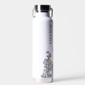 Elegant gepersonaliseerd verjaardagscadeau, Larksp Waterfles (Voorkant)