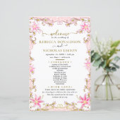 Elegant Gepersonaliseerd Wedding Program (Staand voorkant)