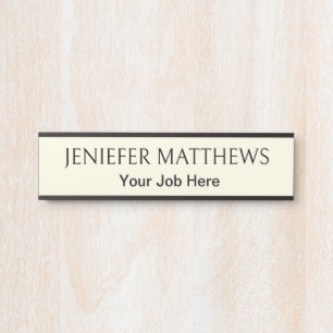 Elegant gepersonaliseerd wit- en grove deurbord deurbordje