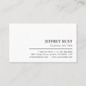 Elegant Gepersonaliseerd wit minimalistisch profes Visitekaartje (Voorkant)