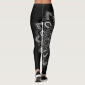 Elegant gepersonaliseerd zilver zwart leggings (Achterkant)