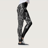 Elegant gepersonaliseerd zilver zwart leggings (Rechts)