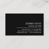 Elegant Gepersonaliseerd zwart minimalistisch prof Visitekaartje (Voorkant)