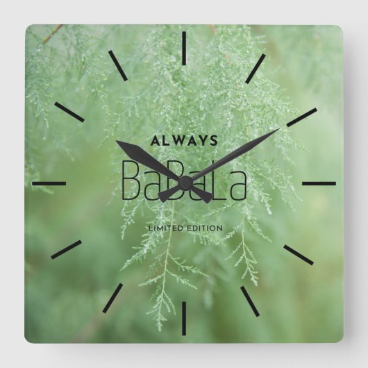 Elegant gepersonaliseerde acrylwandklok vierkante klok (Voorkant)