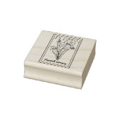 Elegant Gepersonaliseerde Bloem Ex Libris Rubberstempel (Stempel)