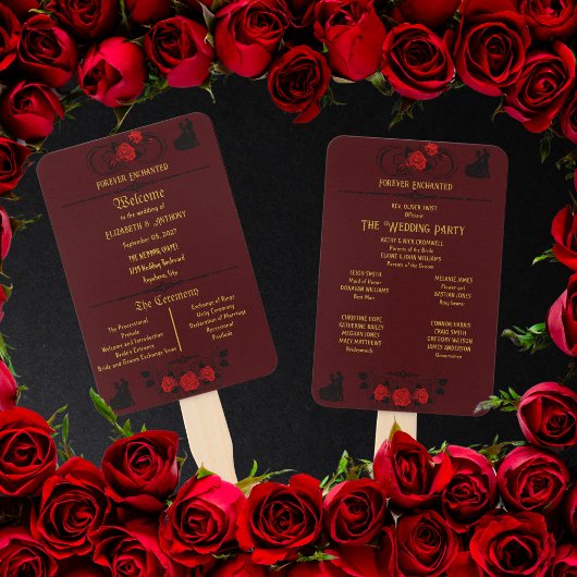 Elegant gepersonaliseerde bruiloft handwaaier