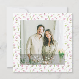 Elegant Gepersonaliseerde Foto Gelukkig Pasen Feestdagenkaart