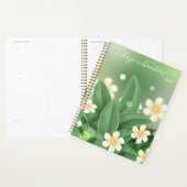 Elegant gepersonaliseerde Gele en Witte Bloemen Aa Planner (Display)