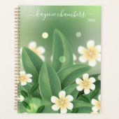 Elegant gepersonaliseerde Gele en Witte Bloemen Aa Planner