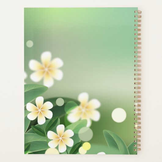 Elegant gepersonaliseerde Gele en Witte Bloemen Aa Planner
