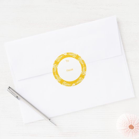 Elegant Gepersonaliseerde Gift Labels Geel (Envelop)