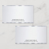 Elegant gepersonaliseerde Glamour Faux Silver Sjab Notitiekaartje (Voorkant / Achterkant)