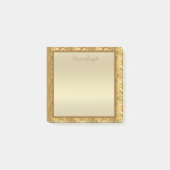 Elegant gepersonaliseerde Gold Leaves Post It Note (Voorkant)