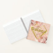 Elegant gepersonaliseerde gouden bloem notitieboek (Binnen)