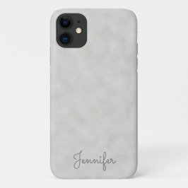 Elegant gepersonaliseerde grijze perkament Case-Mate iPhone case