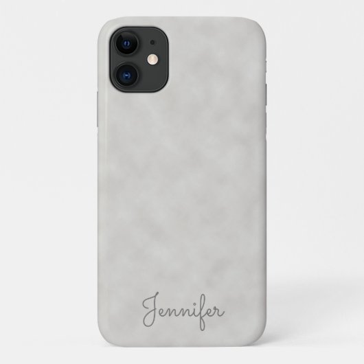 Elegant gepersonaliseerde grijze perkament Case-Mate iPhone case (Achterkant)