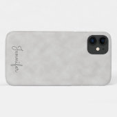 Elegant gepersonaliseerde grijze perkament Case-Mate iPhone case (Achterkant (horizontaal))