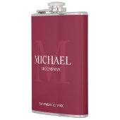 Elegant Gepersonaliseerde Groomsmen Monogram en Na Heupfles (Links)