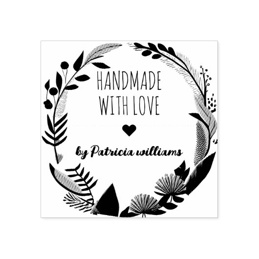 Elegant gepersonaliseerde handgemaakte naam rubber rubberstempel (Afrduk)