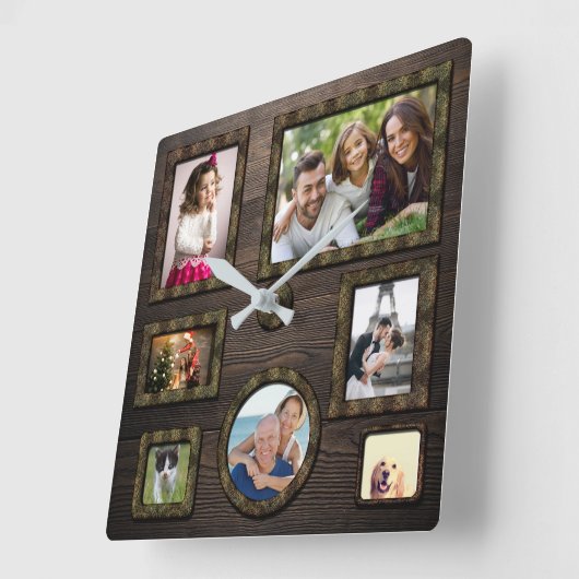 Elegant gepersonaliseerde houtafels vierkante klok (Hoek)