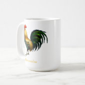 Elegant gepersonaliseerde kleurrijke rooster kip C Koffiemok (Voorkant links)