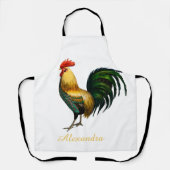 Elegant gepersonaliseerde kleurrijke rooster kip schort (Voorkant)